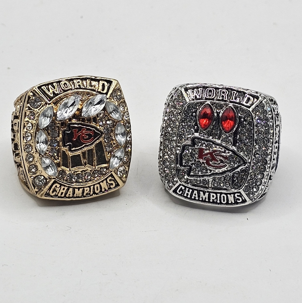 2019 Kansas City Chiefs Super Bowl LIV Gold & Silver Ring Replicas